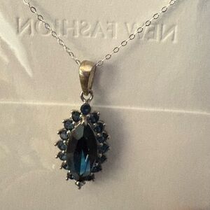 💙Montana Blue Crystal Pendant Necklace💙